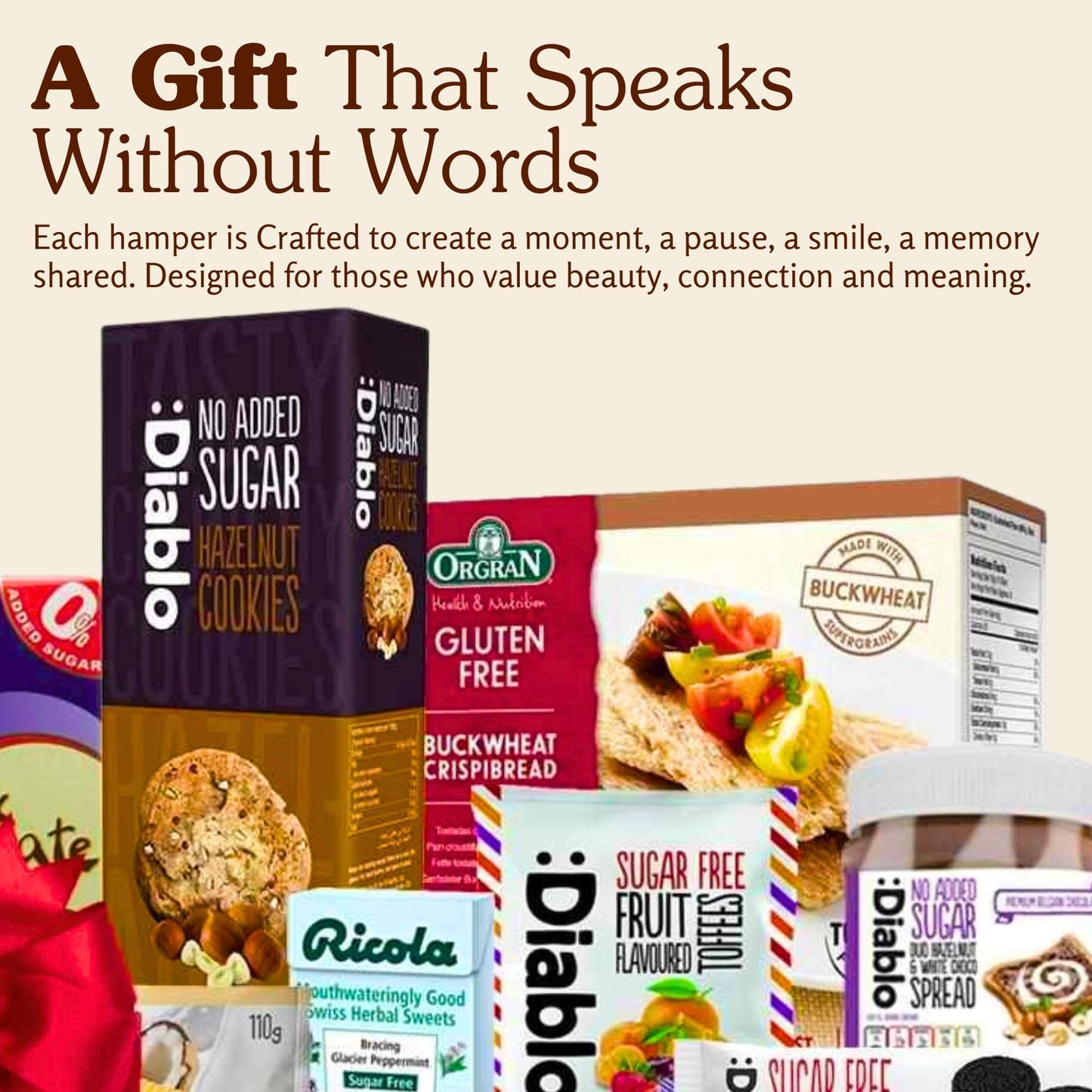 Sugar Free Snacks Hamper Basket
