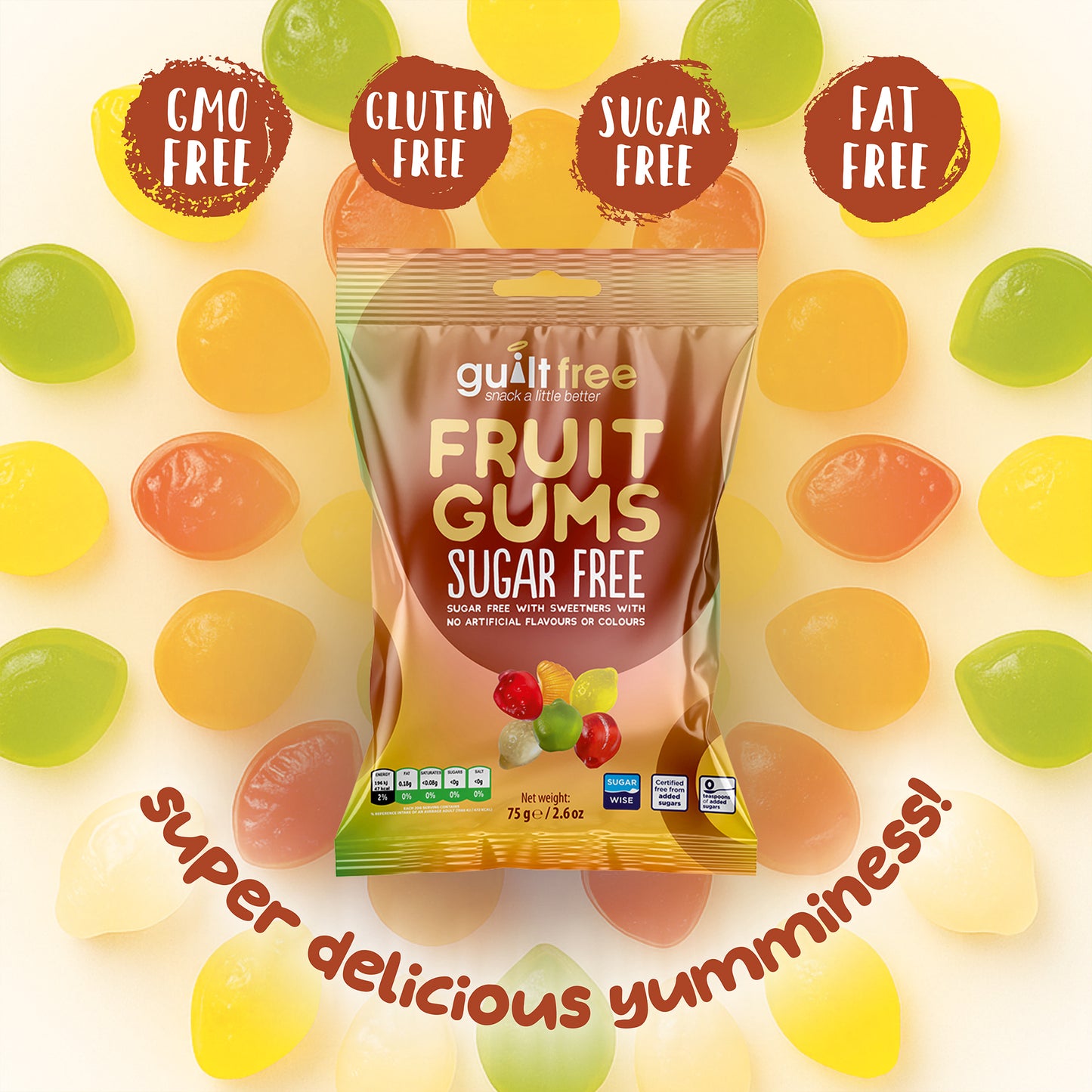 GuiltFree Sugar Free Gummies - Fruit Gums