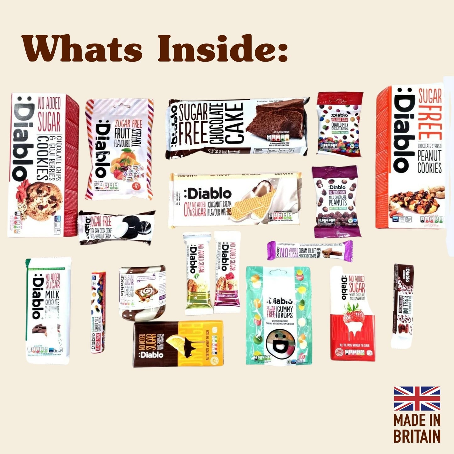 Diablo Sugar Free Hamper Box New (18 Items)
