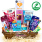 Vegan Vegetarian Food Gift Hamper Box Sweet Chocolate Selection Bars Snacks