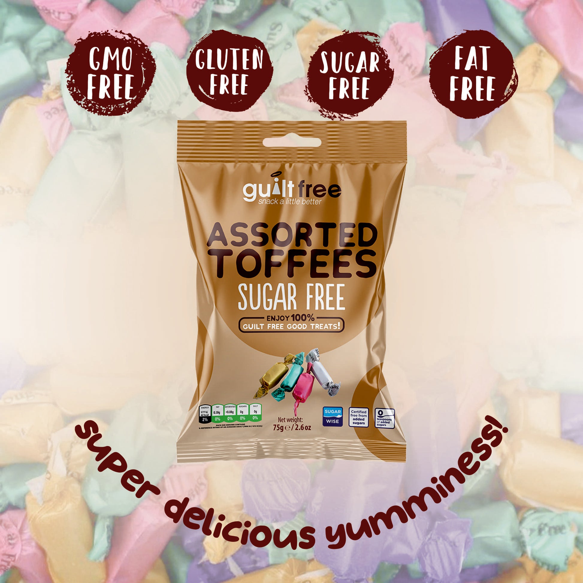 GuiltFree Sugar Free Toffee -  Assorted Toffee