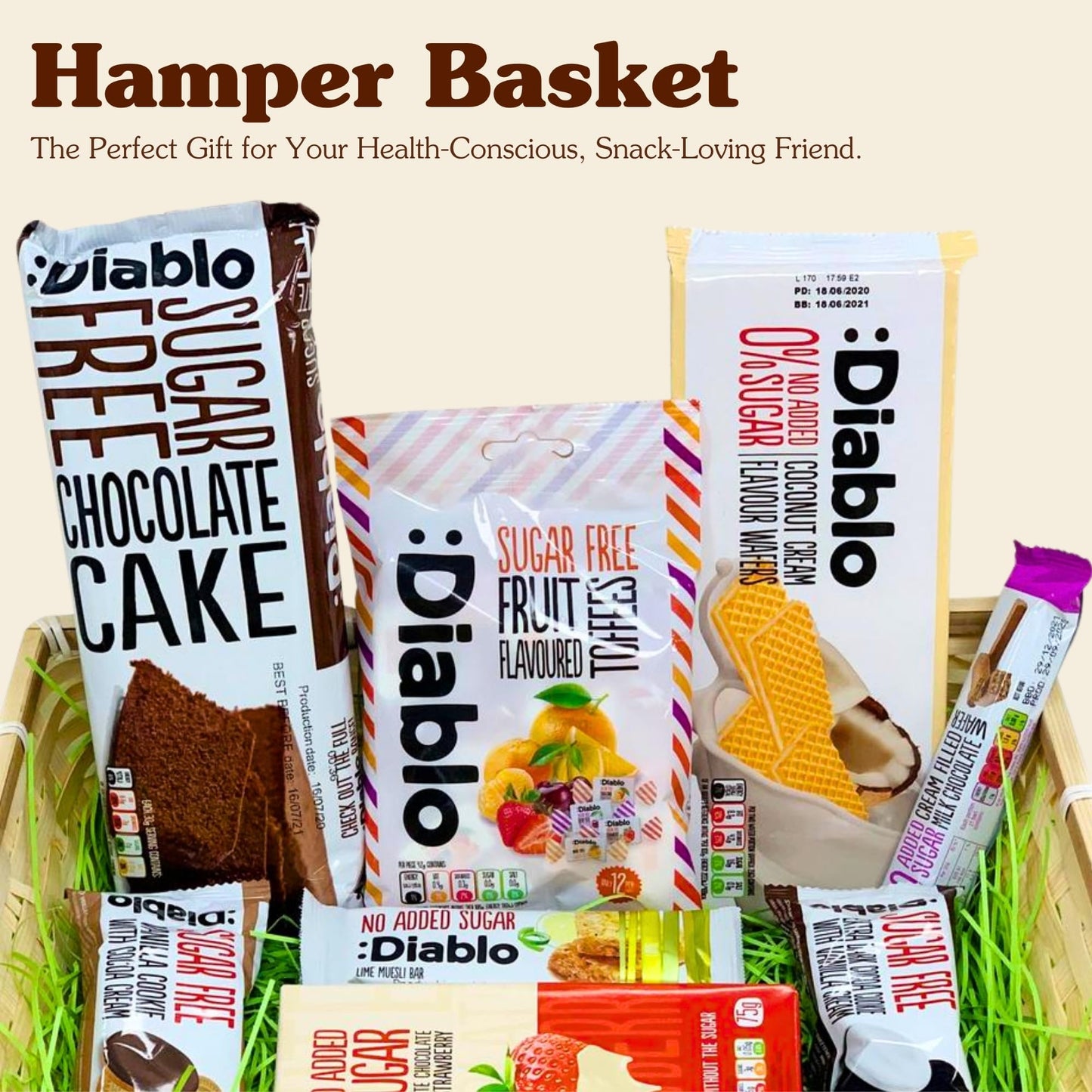 Diablo Diabetic Sugar Free Hamper Medium New (8 Items)