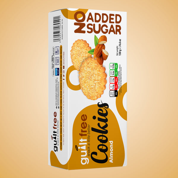 GuiltFree No Added Sugar Cookies 135g - Almond