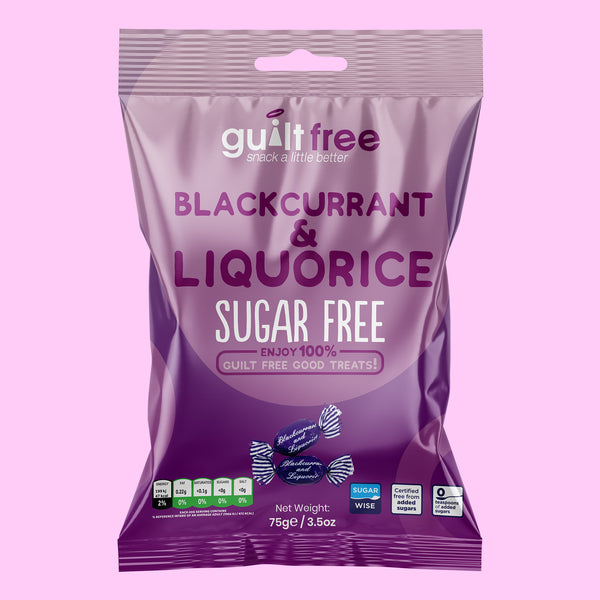 GuiltFree Sugar Free Sweets -  Blackcurrant & Liquorice