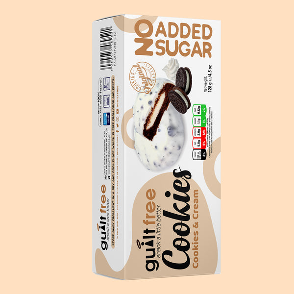 GuiltFree No Added Sugar Cookies 128g - Cookies & Cream