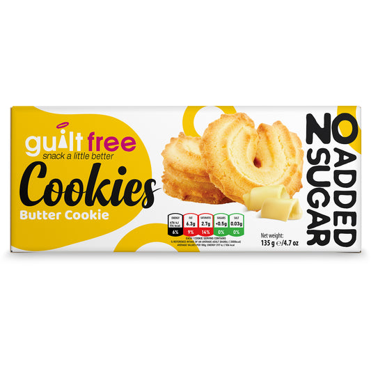 GuiltFree No Added Sugar Cookies 135g - Butter Cookie