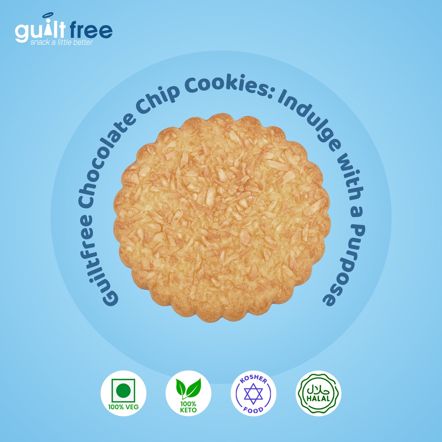 GuiltFree No Added Sugar Cookies 130g - Coconut