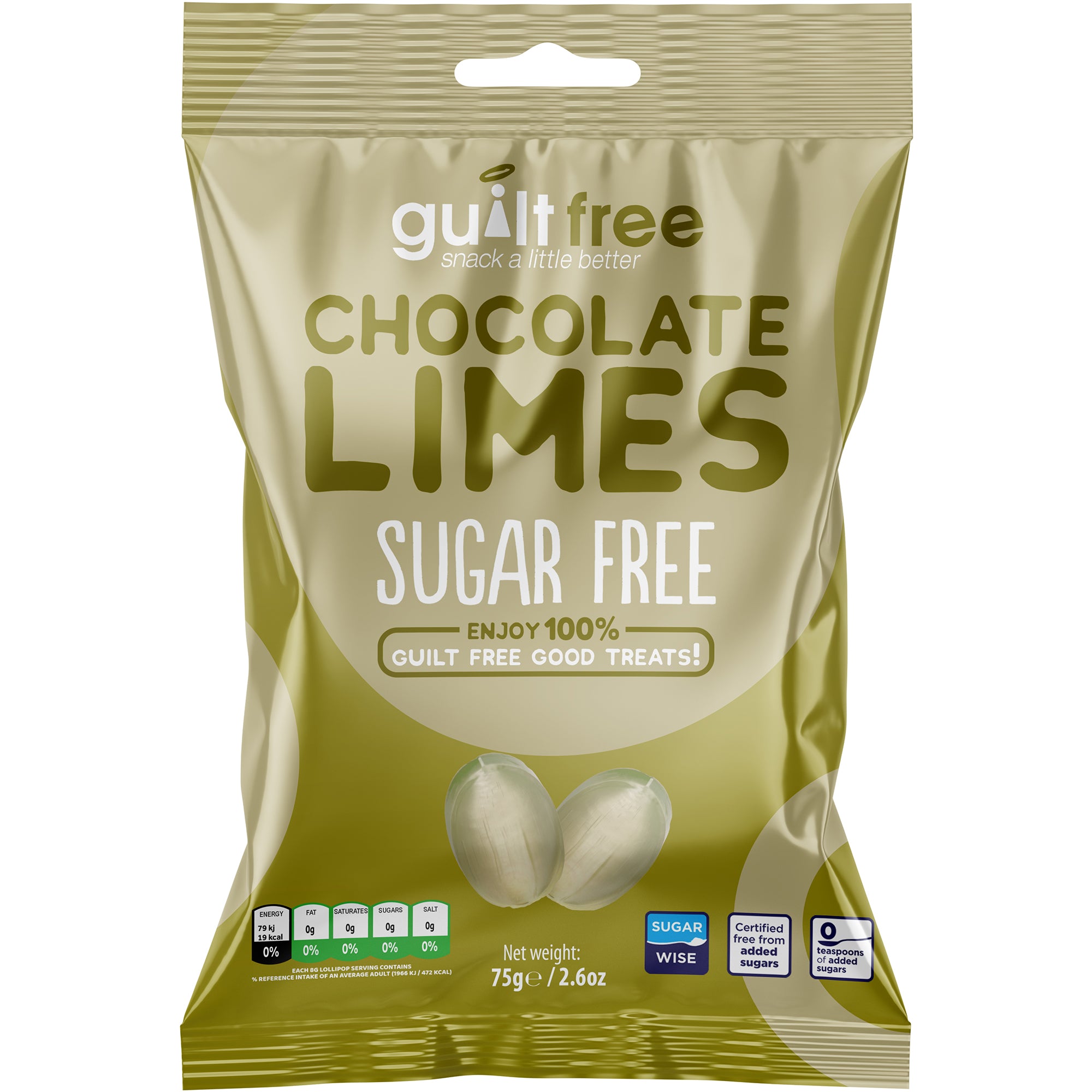 GuiltFree Sugar Free Sweets - Chocolate Lime 75g