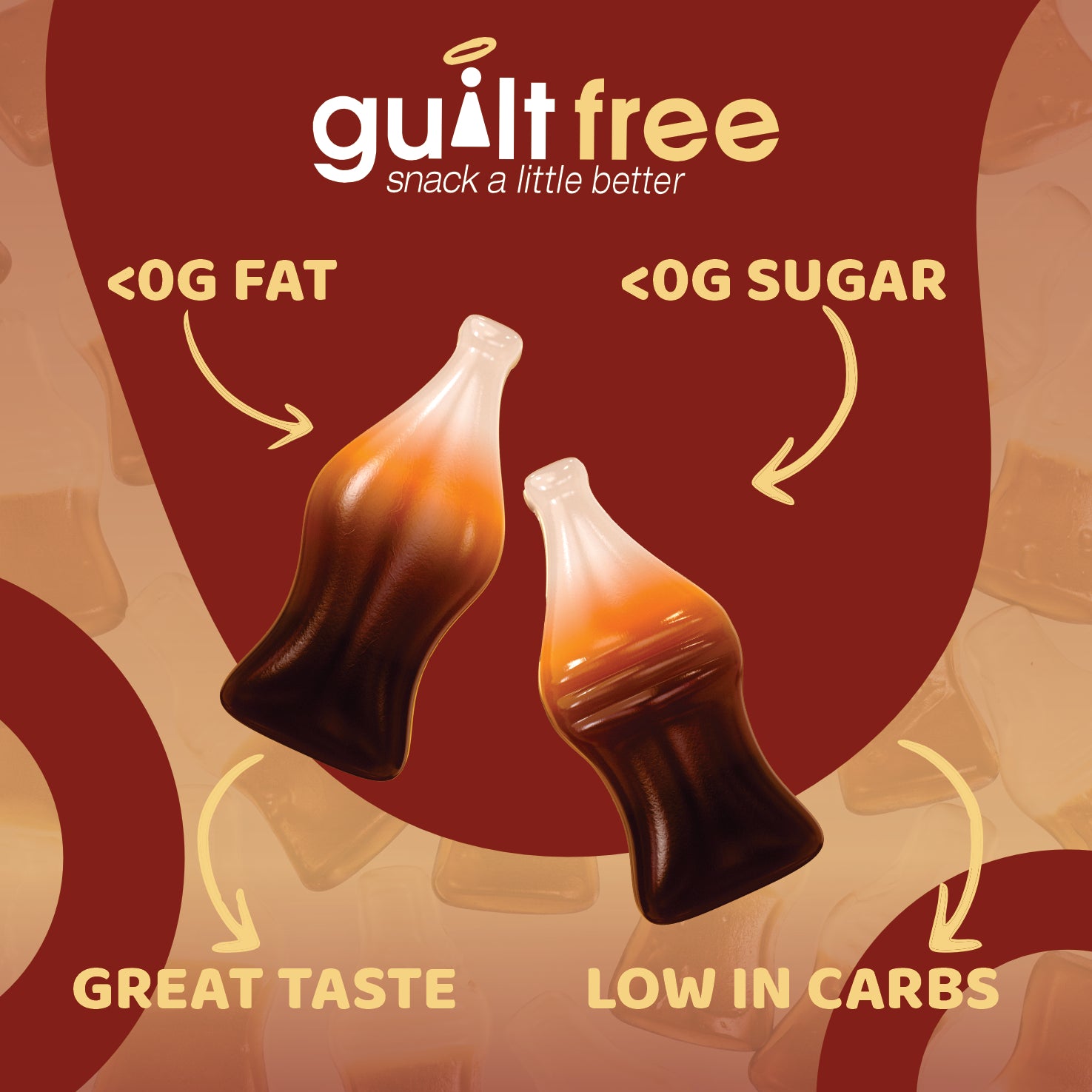 GuiltFree Sugar Free Gummies -  Cola Bottles