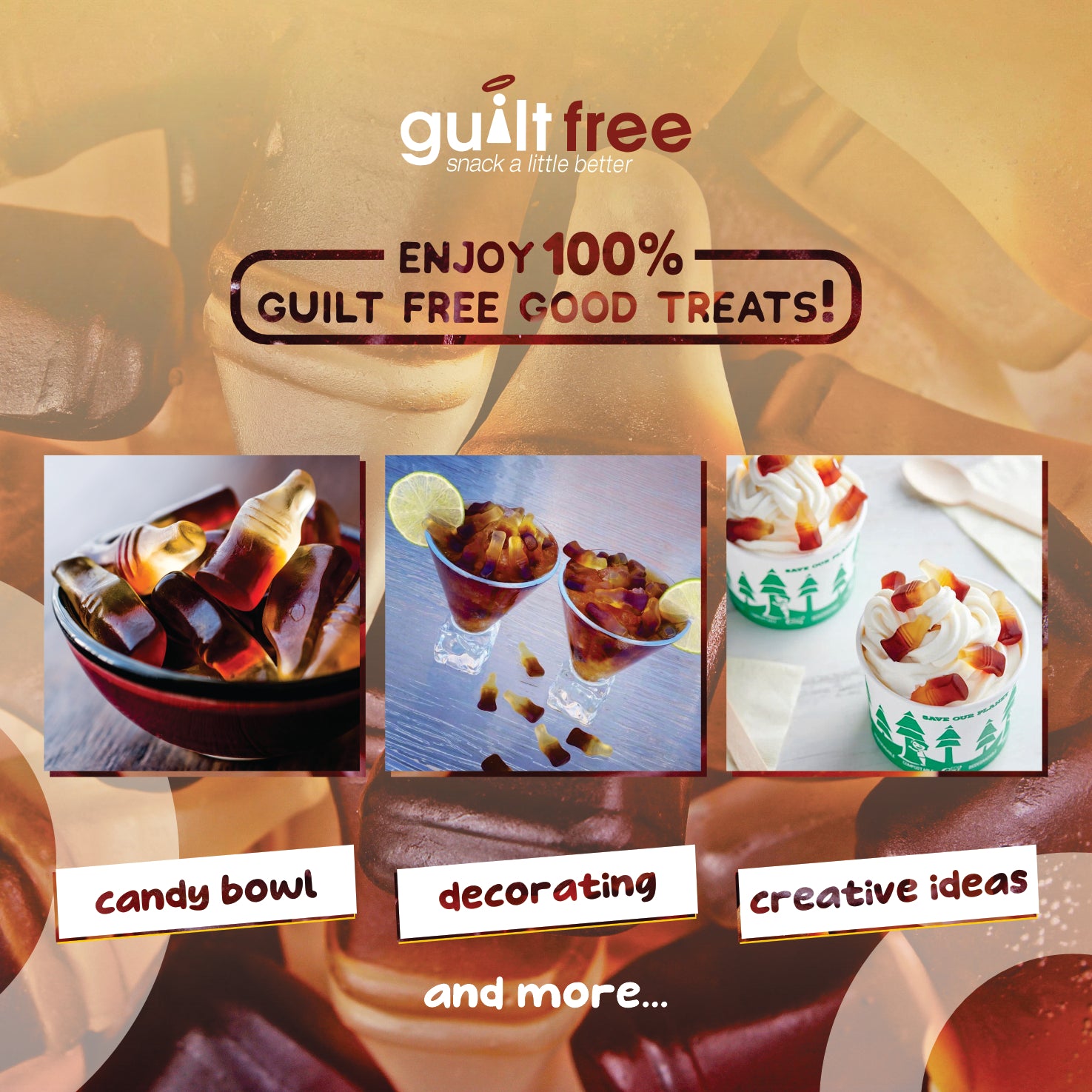 GuiltFree Sugar Free Gummies -  Cola Bottles