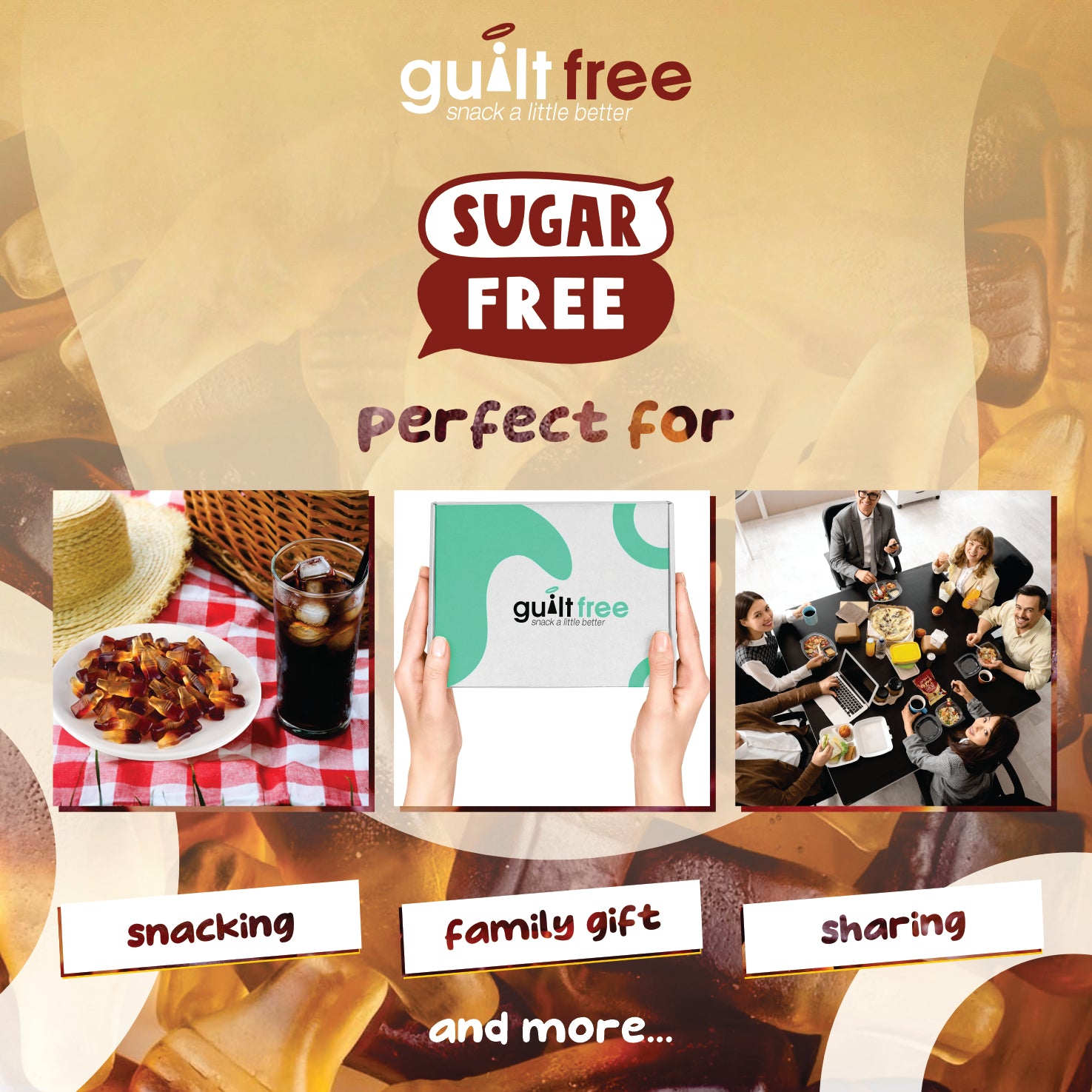 GuiltFree Sugar Free Gummies -  Cola Bottles