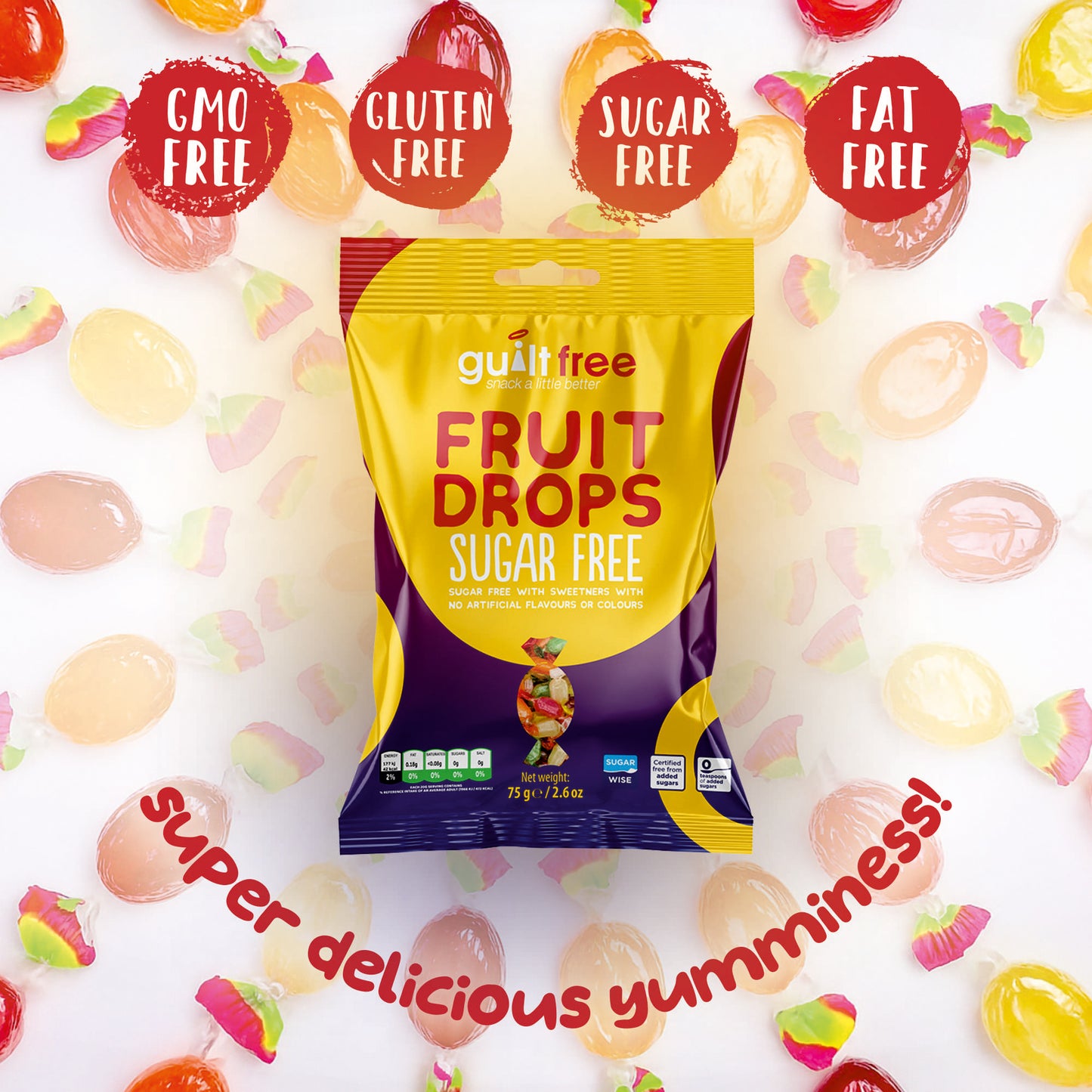 GuiltFree Sugar Free Sweets -  Fruit Drops