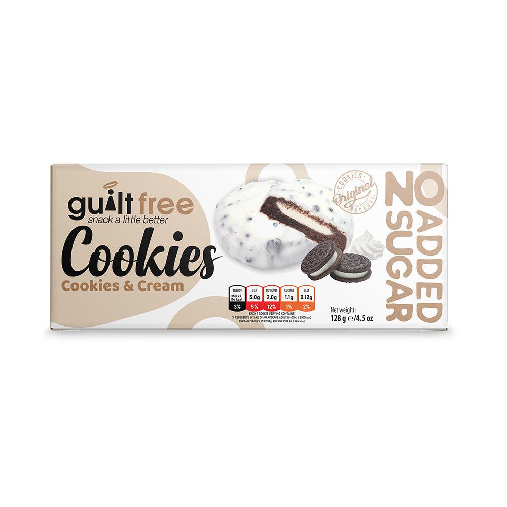 GuiltFree No Added Sugar Cookies 128g - Cookies & Cream