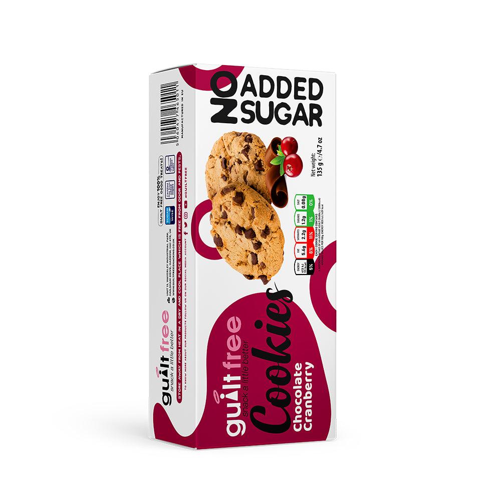 GuiltFree No Added Sugar Cookies 135g - Chocolate Cranberry