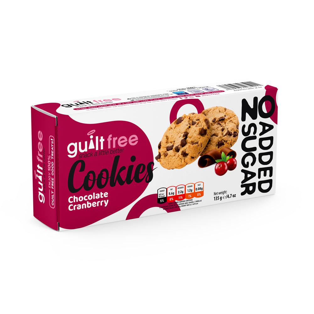 GuiltFree No Added Sugar Cookies 135g - Chocolate Cranberry
