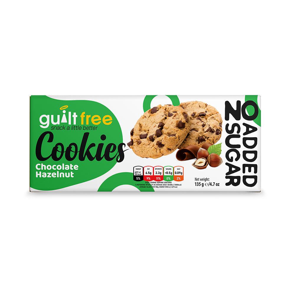 GuiltFree No Added Sugar Cookies 135g - Chocolate Hazelnut