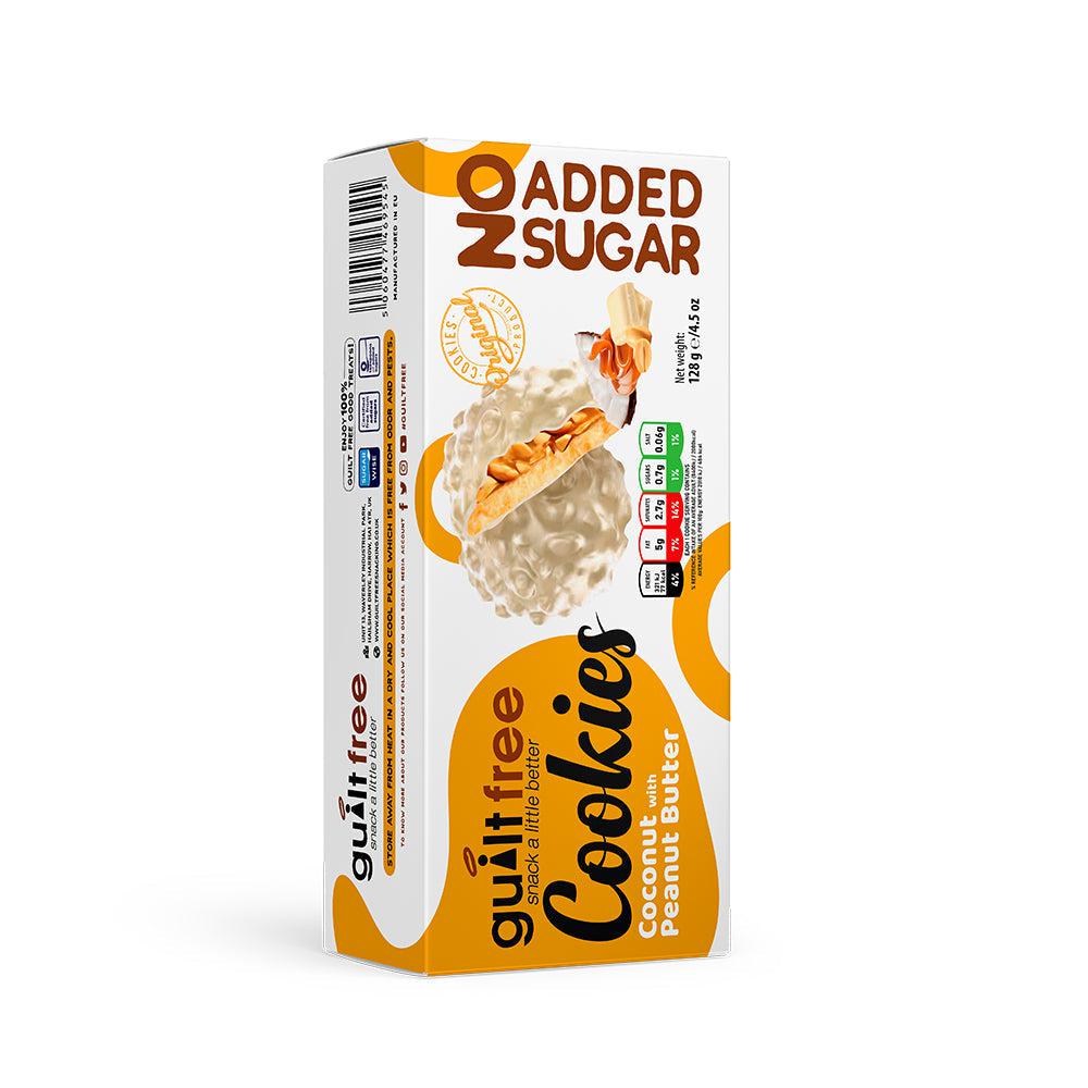 GuiltFree No Added Sugar Cookies 128g - Coconut with Peanut Butter