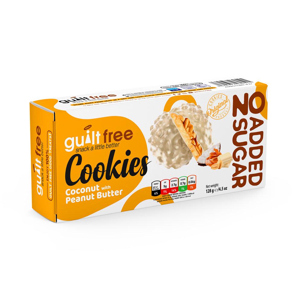 GuiltFree No Added Sugar Cookies 128g - Coconut with Peanut Butter