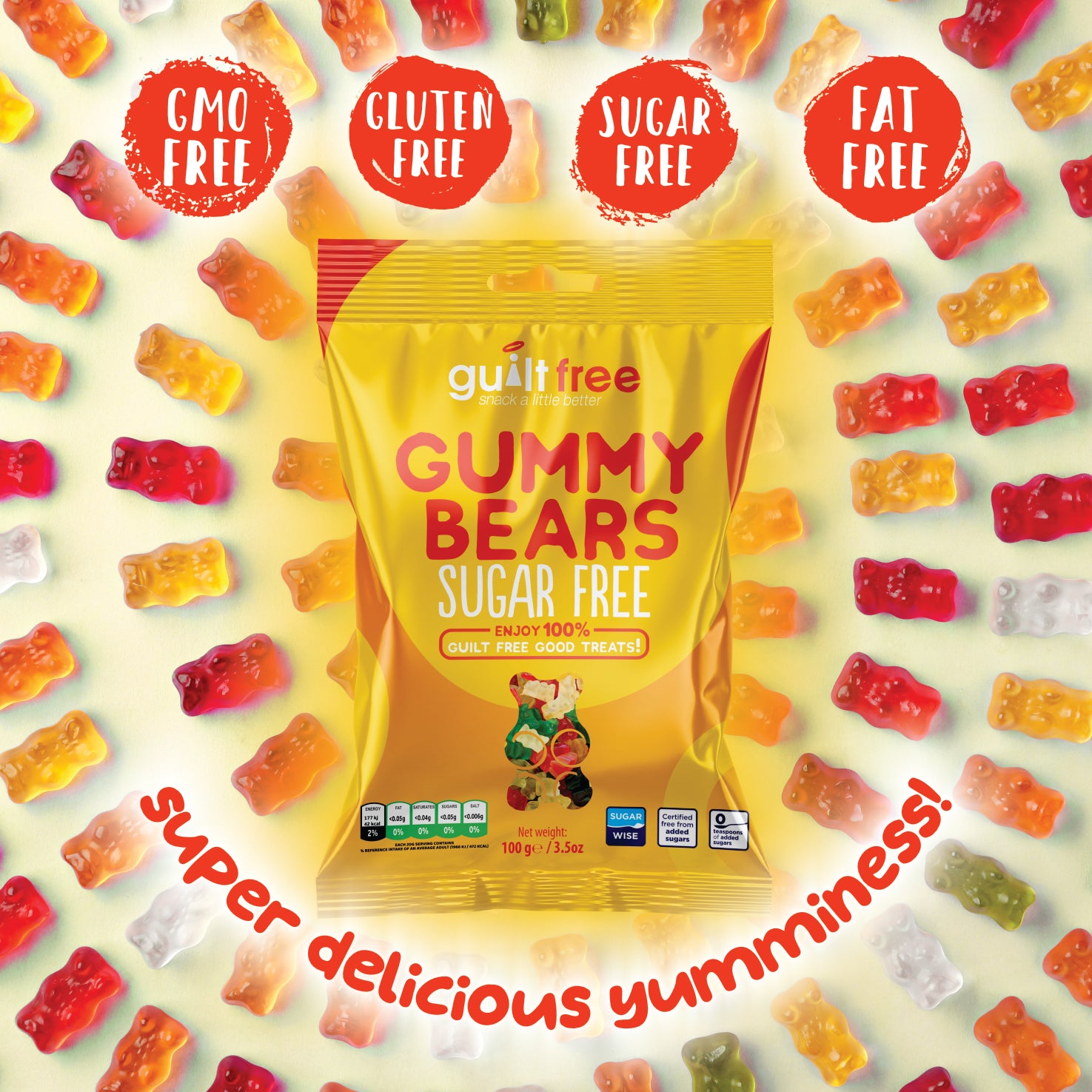GuiltFree Sugar Free Gummies -  Gummy Bear