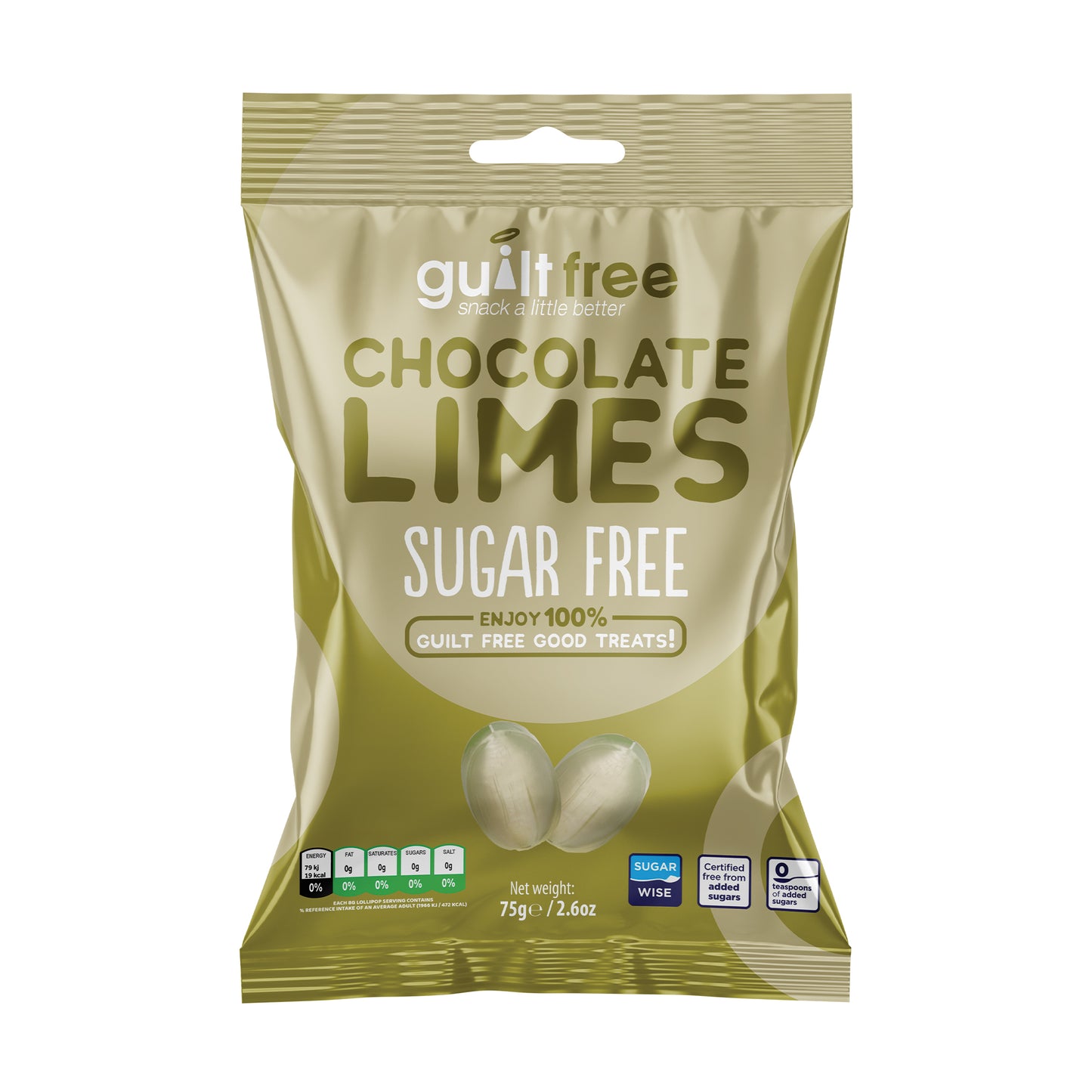 GuiltFree Sugar Free Sweets - Chocolate Lime 75g