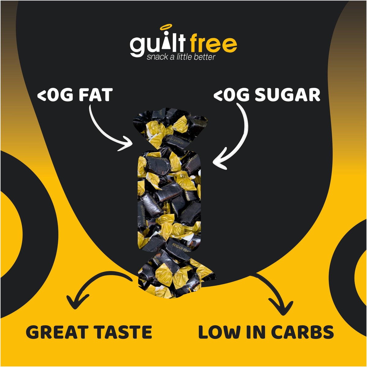 GuiltFree Sugar Free Liquorice Toffees 75g