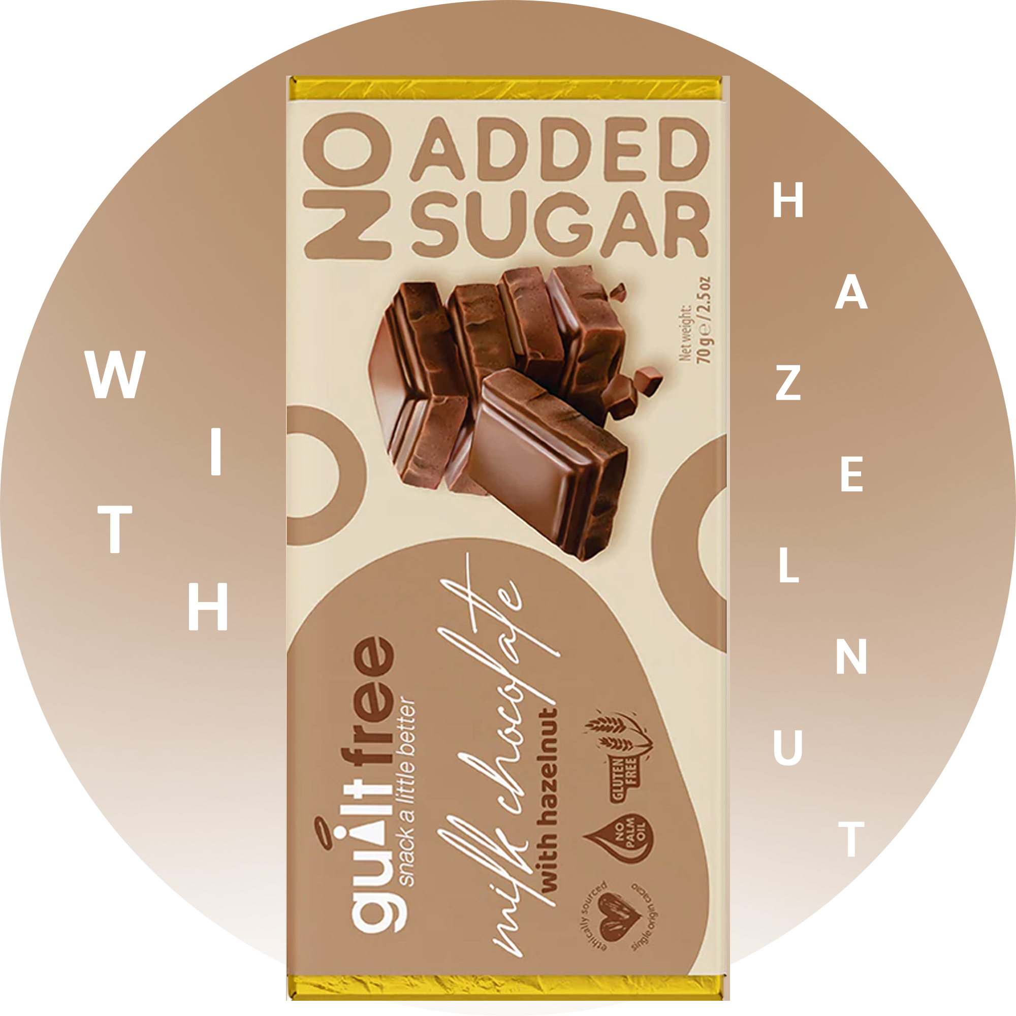 Hazelnut with Chocolate Bar 70g