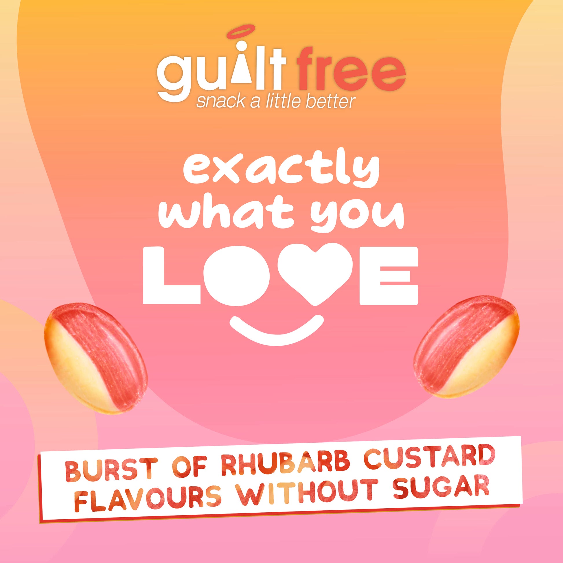 GuiltFree Sugar Free Sweets -  Rhubarb & Custard