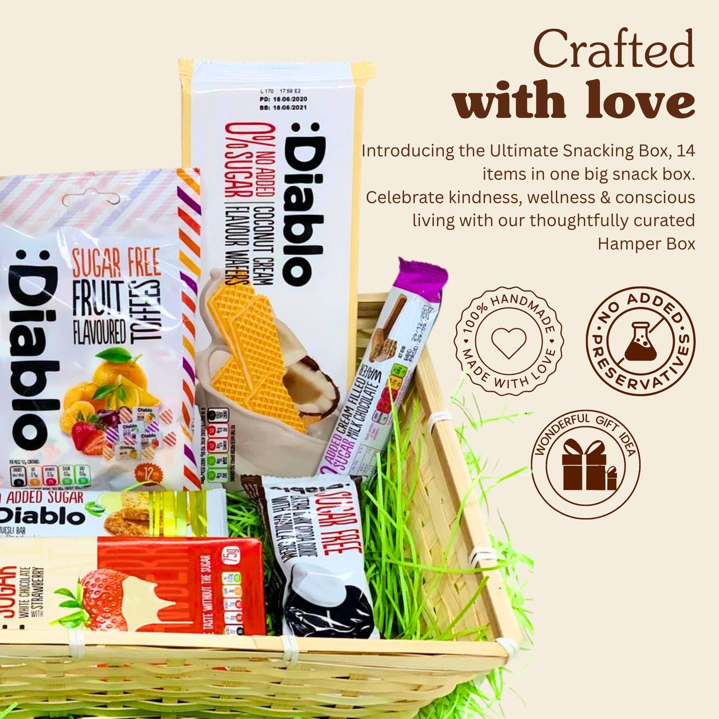 Diablo Diabetic Sugar Free Hamper Medium New (8 Items)
