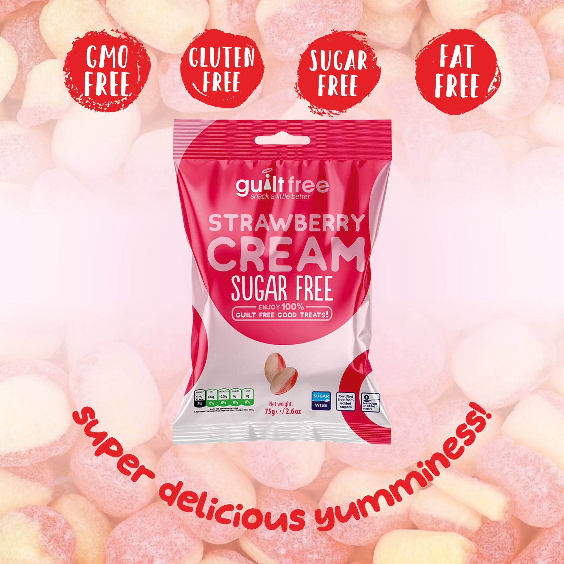 GuiltFree Sugar Free Sweets -  Strawberry Creme