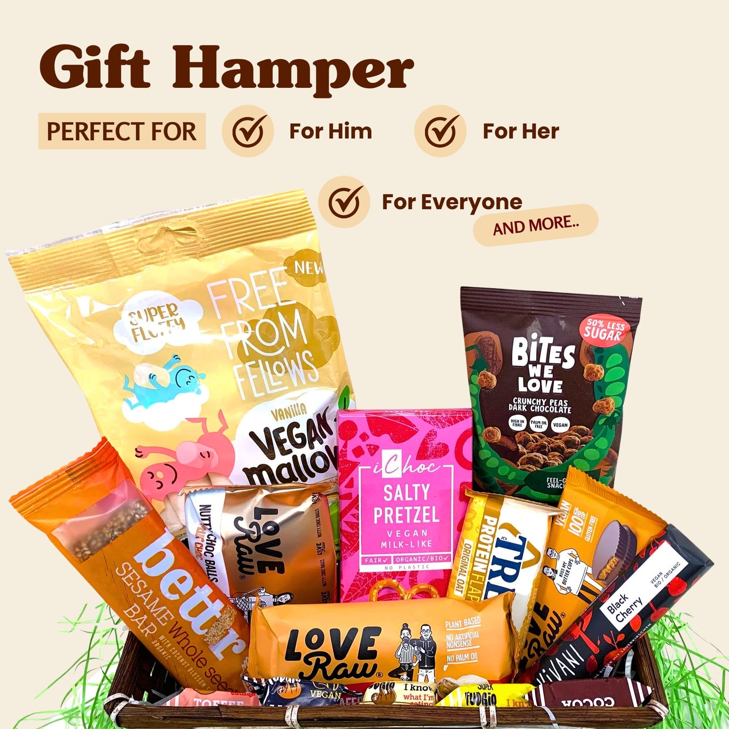 New Vegan Hamper - 14 Items (LoveRAW,Vivani,Ichoc)