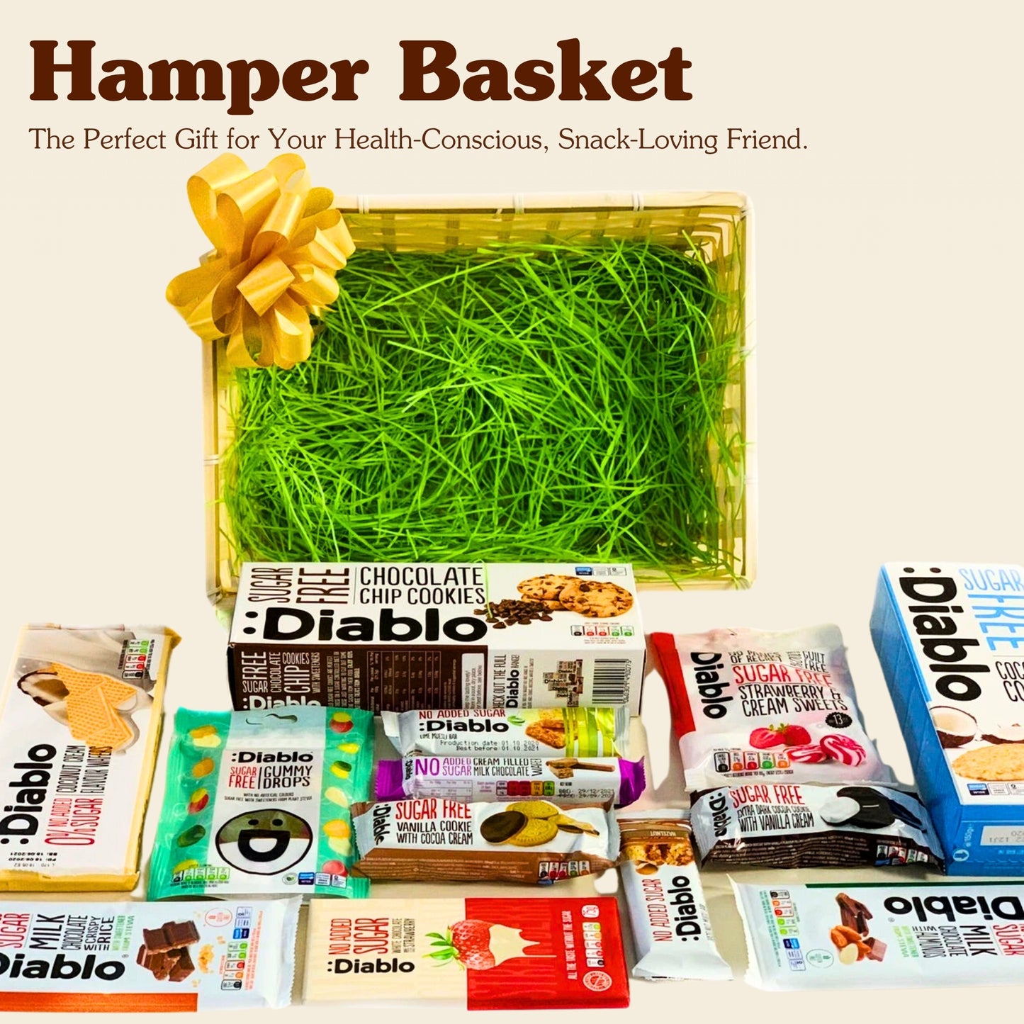 Diablo Diabetic Sugar Free Gift Hamper Box Sweets Gummy Cookies Bar Bars Snack