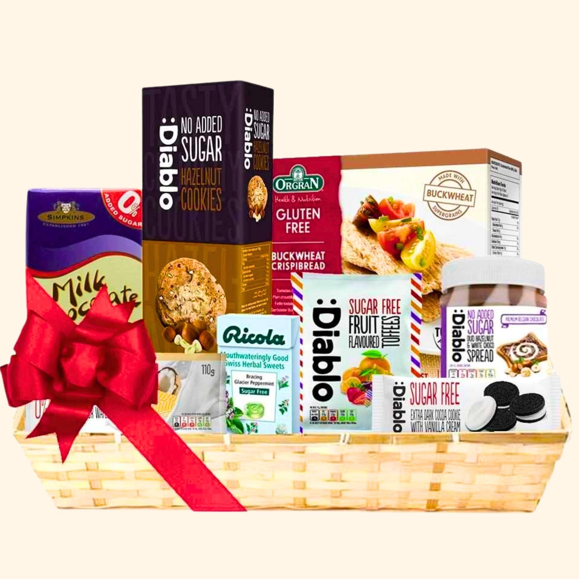 Sugar Free Snacks Hamper Basket