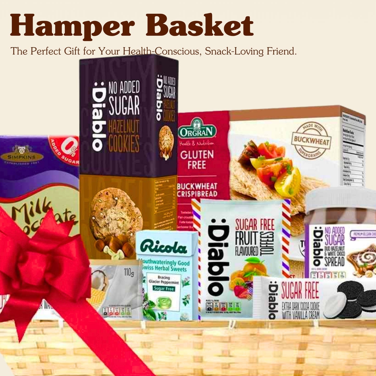 Sugar Free Snacks Hamper Basket