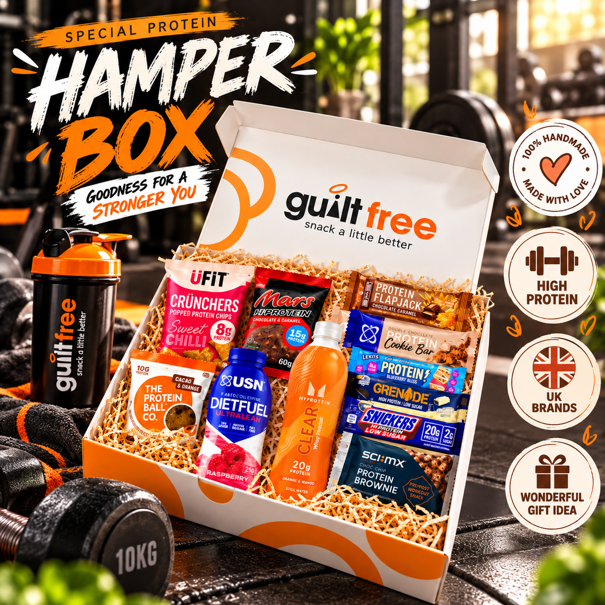 GuiltFree High Protein Gift Hamper – 11 Items