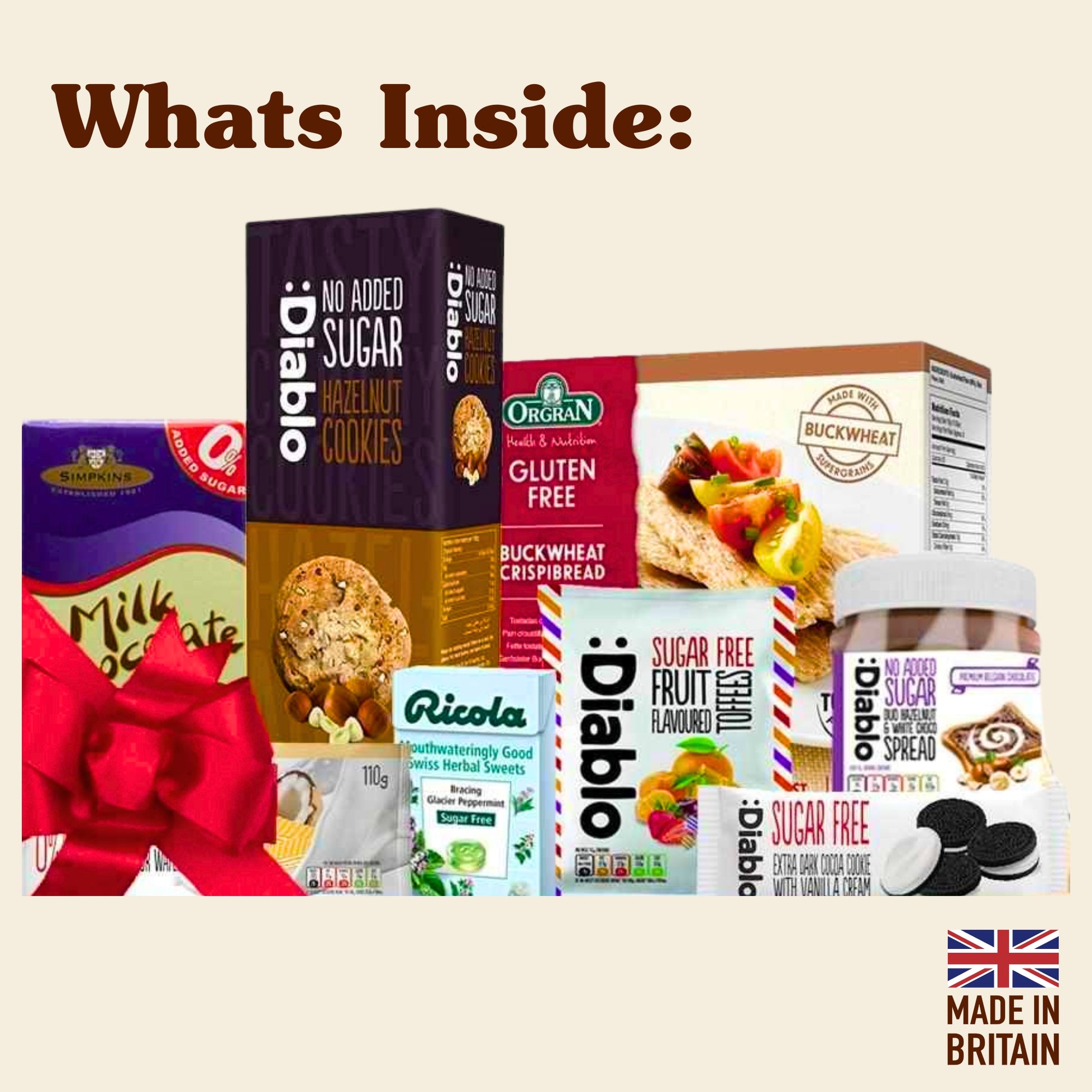 Sugar Free Snacks Hamper Basket