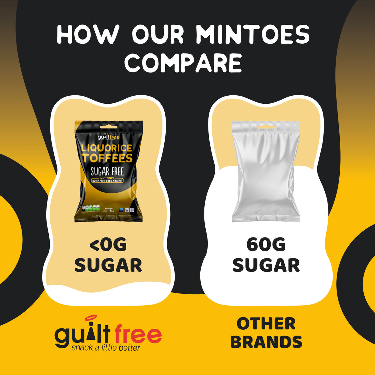 GuiltFree Sugar Free Liquorice Toffees 75g