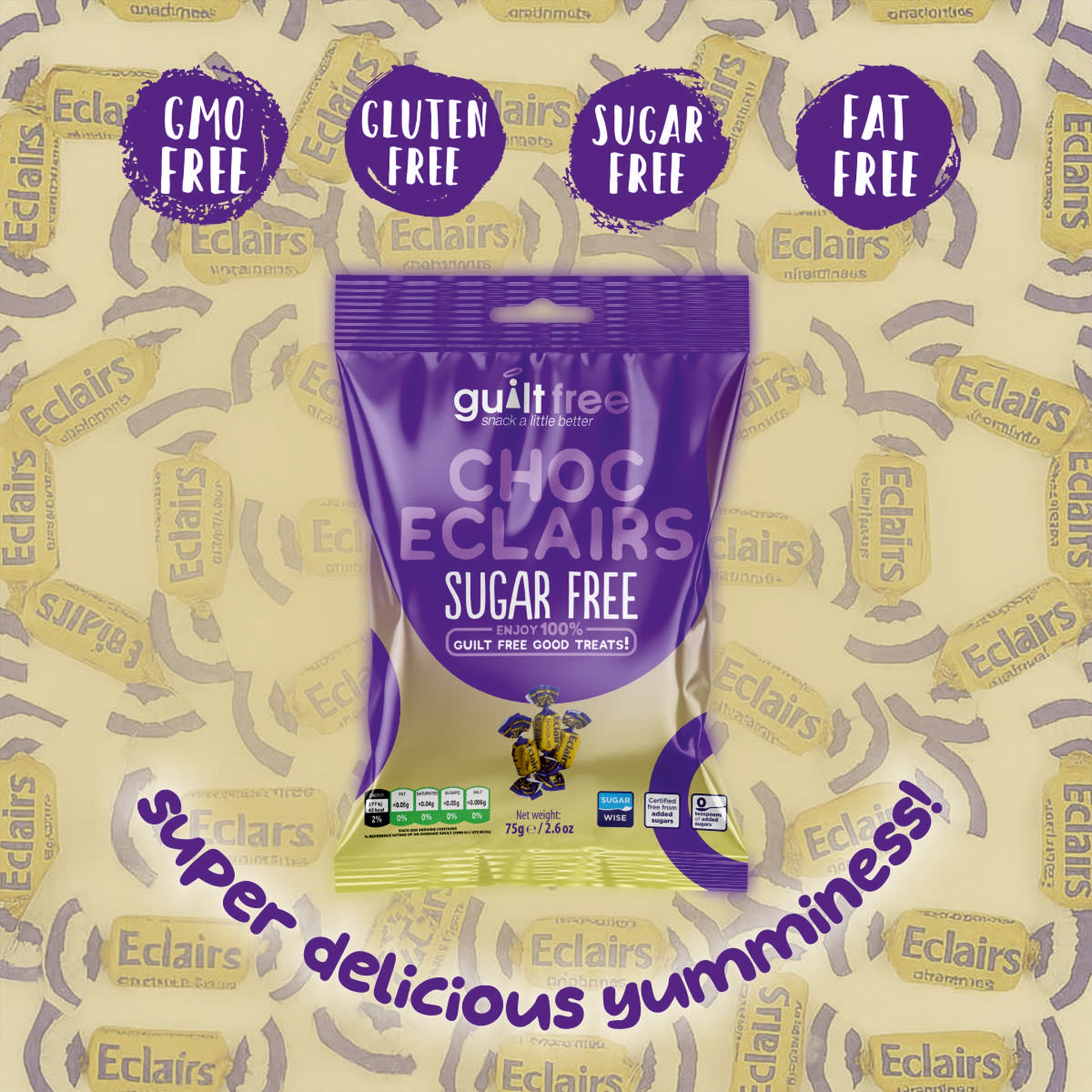 GuiltFree Sugar Free Toffee -  Eclairs Chocolate