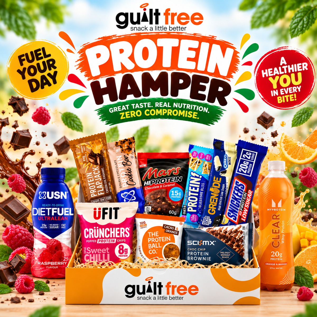 GuiltFree High Protein Gift Hamper – 11 Items